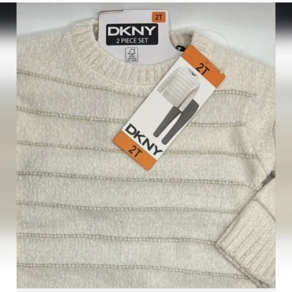 DKNY Kids' 2-piece Chenille Set White Sweater